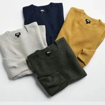 새상품급 UNIQLO 3D 크루넥 스웨터 XL 2장 세트