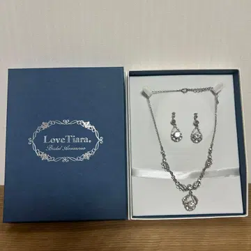 러브 티아라 목걸이 귀찌 세트