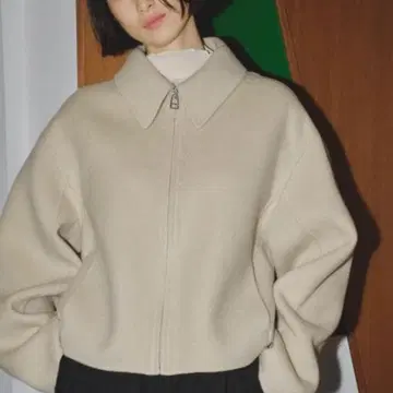 TODAYFUL 울 지퍼 블루종 베이지 36