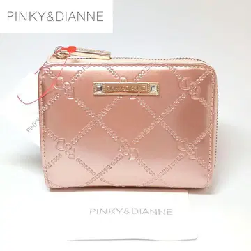 새상품 핑키앤다이안 2단 접이식 지갑 컴팩트 지갑 코먼 에나멜