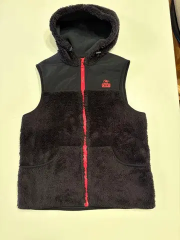 CHUMS 플리스 보아 베스트 블랙