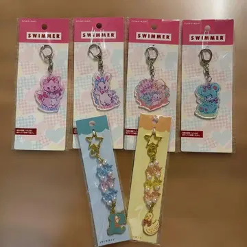 SWIMMER 아크릴 키링 비즈 메탈 키링