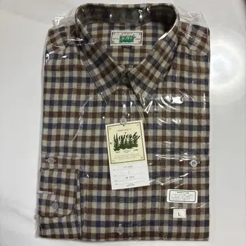 L 사이즈 체크 긴팔 셔츠