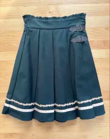 axes femme 엑시즈팜 짙은 녹색 스커트 장식 벨트 포함