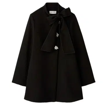 A라인 비쥬 리본 코트 LILY BROWN