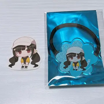 뉴 단간론파 V3 카페 머리끈 스티커 하루카와 마키