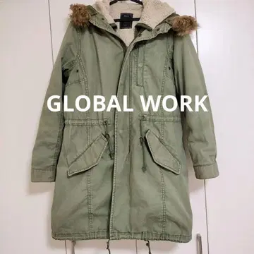 글로벌 워크 모즈 코트 밀리터리 코트 라이너 코트 S 카키
