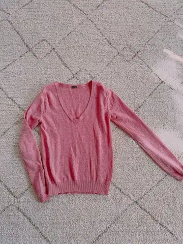 JOSEPH 핑크 V넥 긴팔 니트