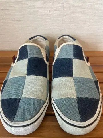 [ nasngwam] 데님 슬립온 스니커즈 체커