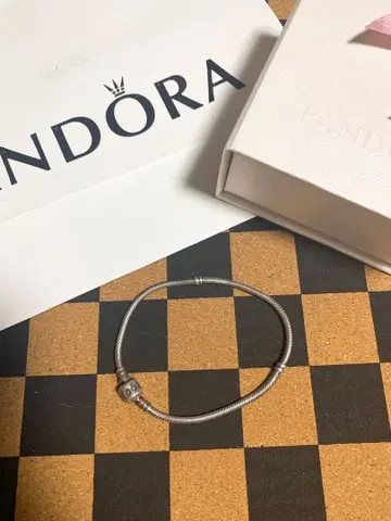 PANDORA 실버 팔찌 22cm