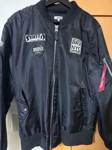 블랙 MA-1풍 플라이트 자켓