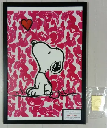 DEATH NYC/한정판 아트 포스터/스누피 /SNOOPY/프레임 포함
