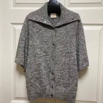 V.G-CLEF 니트 판초 케이프 코트 그레이 계열 가디건