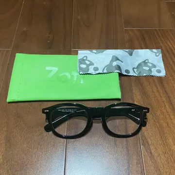 Zoff 둥근 와이드 플라스틱 프레임 검은색 테두리 안경 클래식