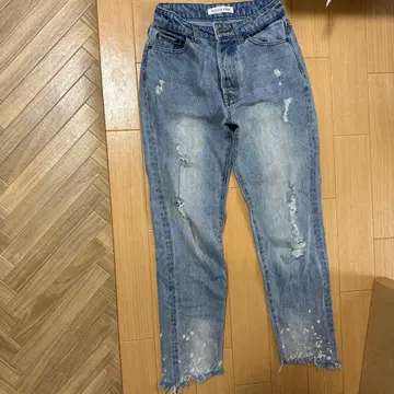 하이웨스트 데미지 데님 팬츠 알리시아 스탄 ALEXIA STAM