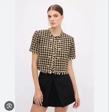 트위드 자켓 반팔 XS