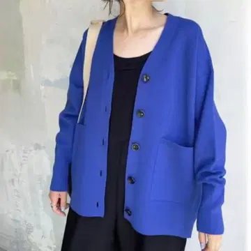 [ Spick & Span ] 새상품급 더블 자카드 빅 니트 가디건