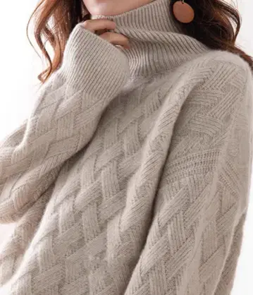 니트 터틀넥 심플 긴팔 슬림 캐주얼 스웨터