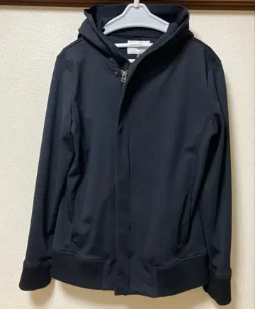 MORGAN 블랙 후드 부착 자켓