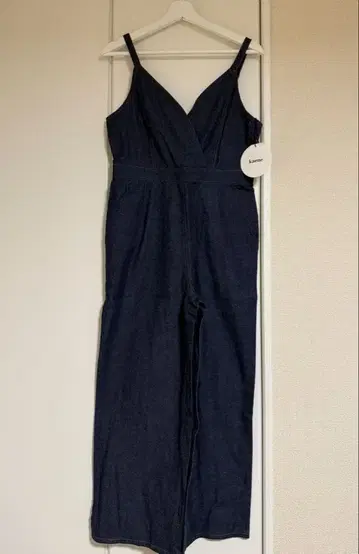 [ 미사용품 ] Kaene 카엔 스캘럽 데님 올인원