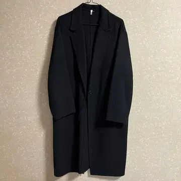 유니클로 블랙 롱 코트 울 혼방 XL 사이즈