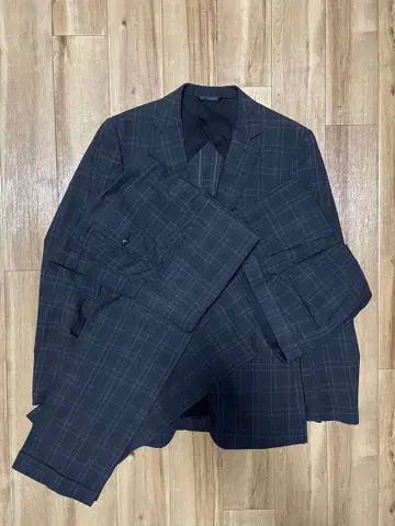 MAJI 그레이 체크 투 팬츠 수트 셋업