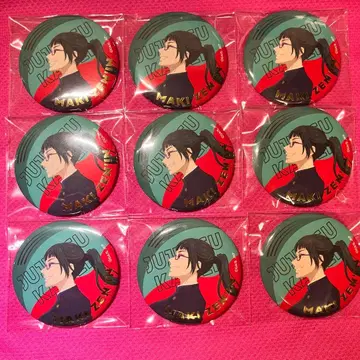 주술회전 5주년 젠인 마키 젠인 마이 세트 캔뱃지 금박