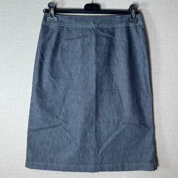 [조르주레슈] 데님풍 I라인 타이트 스커트 마 혼방 (40 M~L)