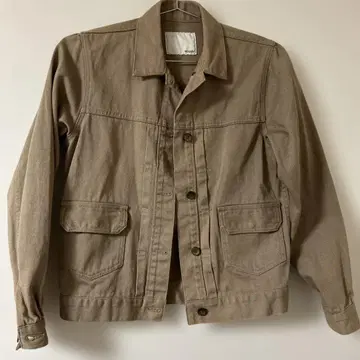 moussy 베이지 데님 자켓