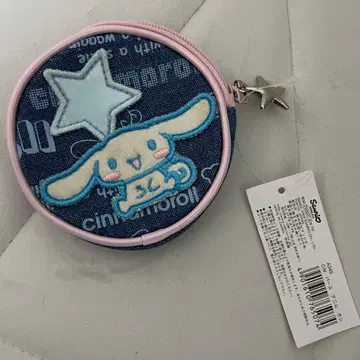 헤이세이 레트로 산리오 시나모롤 자수 데님 와펜 파우치