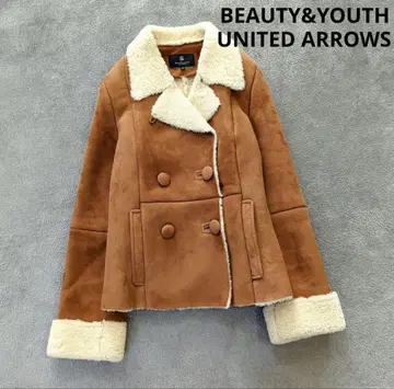 B&Y 유나이티드 애로우즈 리얼 무스탕 자켓 양가죽