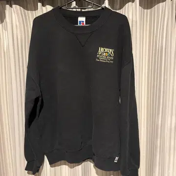 RUSSELL ATHLETIC 블랙 맨투맨 L