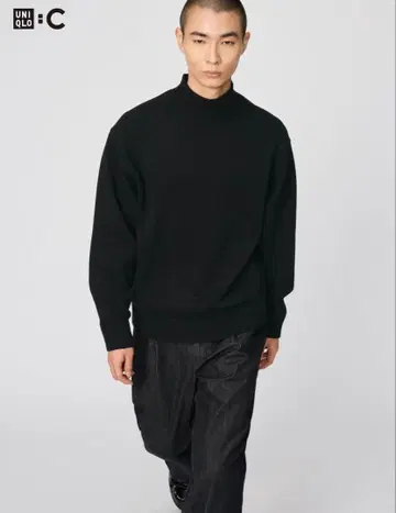 UNIQLO:C 하이넥 스웨터 XXL 블랙