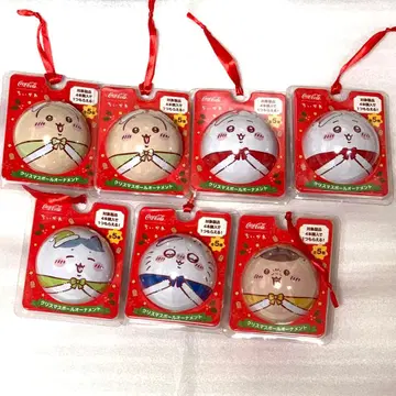 코카콜라 치이카와 크리스마스 볼 오너먼트 7개 세트