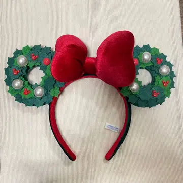 디즈니 2024 크리스마스 머리띠 리스