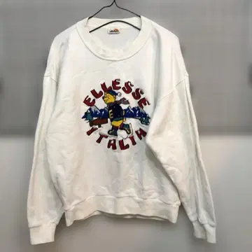 A868 ellesse 트레이닝복 맨투맨 화이트 로고 베어 와펜