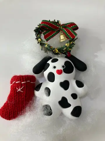 mojojojo 강아지 모양 캡슐 토이 크리스마스 리스 버전