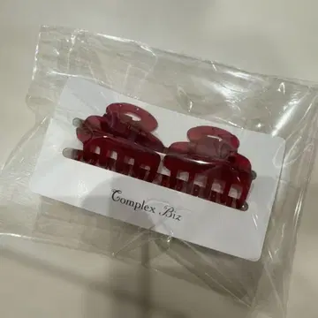 Complex Biz 빨간색 헤어 클립 2개 세트 스와로브스키 포함