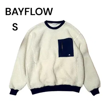 베이플로우 보아 트레이닝복 풀오버 플리스 S 아이보리 오버 사이즈