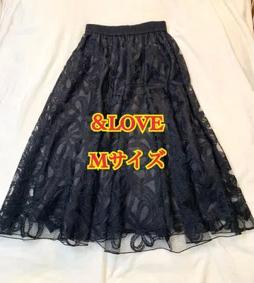 [ 새상품 ] &LOVE 럭셔리 리본 레이스 어른 샤샤 스커트 블랙 M