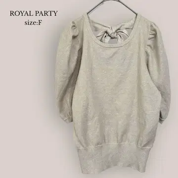 로얄 파티 ROYAL PARTY 퍼프 슬리브 스웨터 5부 소매 라메