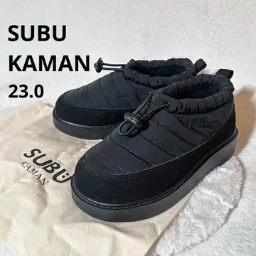 새상품급 SUBU KAMAN 23.0 블랙 보아 슬립온 통굽 한국