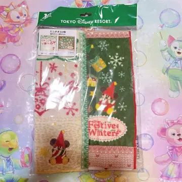 새상품 2023 40주년 리루린린 미니 타월 세트 디즈니 크리스마스