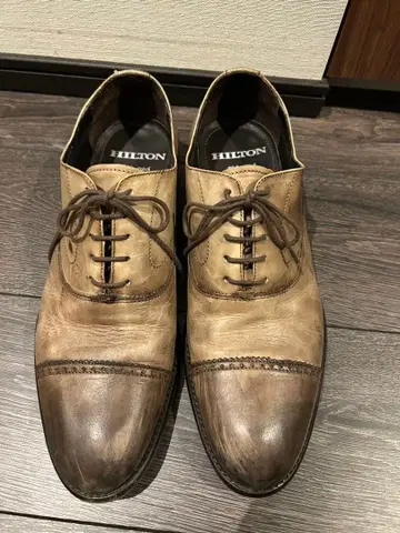 가죽 신발 HILTON 브라운 26cm 사이즈 표기 41 이탈리아제
