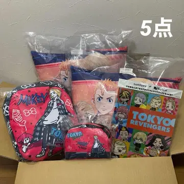 새상품 도쿄 리벤저스 파우치 클리어 파일 쿠션 5종 세트
