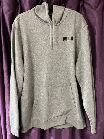PUMA 그레이 후드 맨투맨