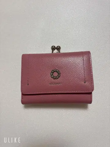 미슈마슈 핑크 가마구치 3단 폴더형 지갑