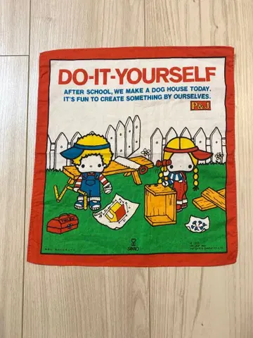 1976년산 쇼와 레트로 산리오 파티&지미 손수건