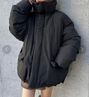 차오패닉 충전솜 하프 해피 자켓 아우터 블랙 여성용