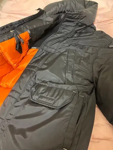 AVIREX 최강 다운 블랙 US 사이즈 S 후드 없음